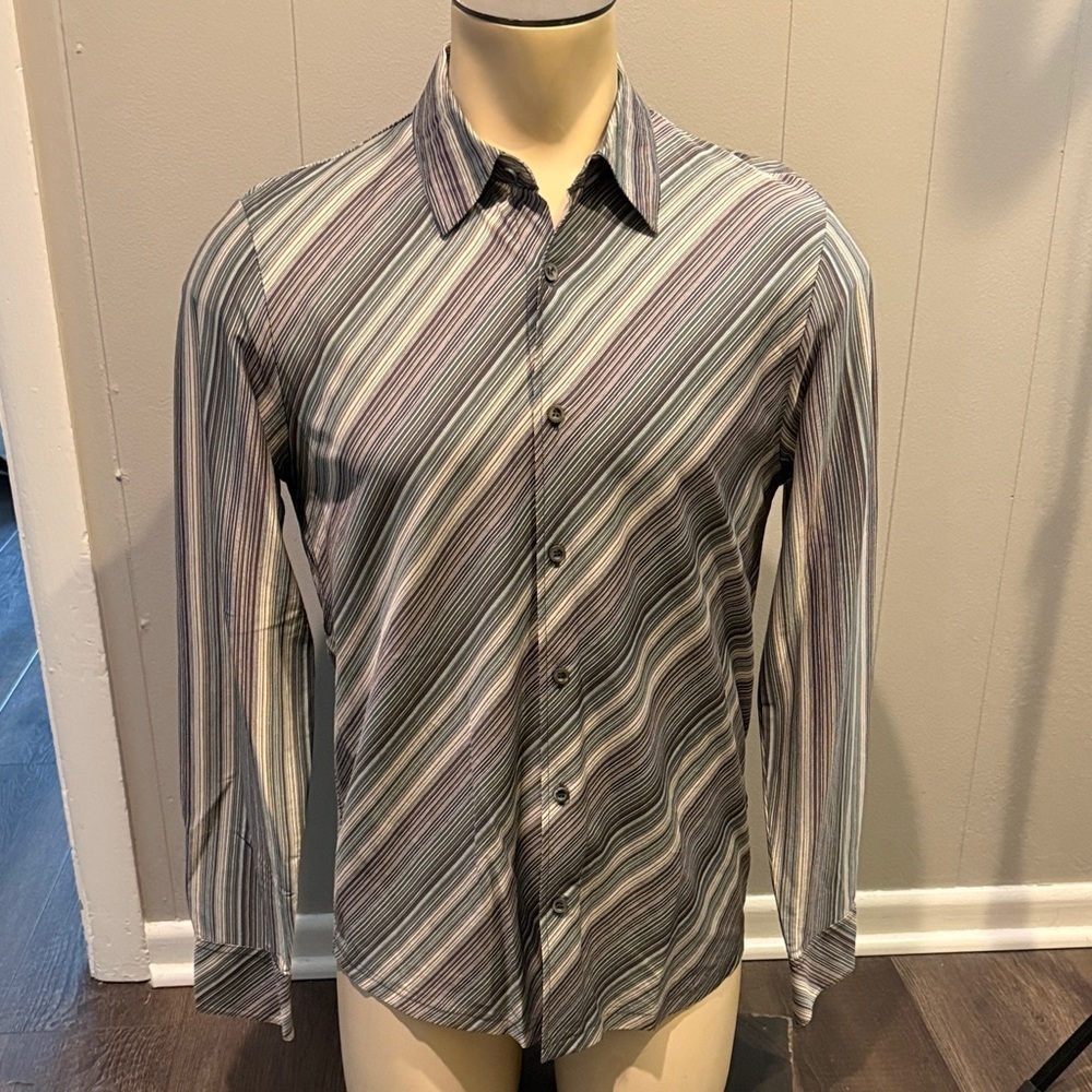 Boss Hugo Boss Men's Large Diagonal Striped Shirt
